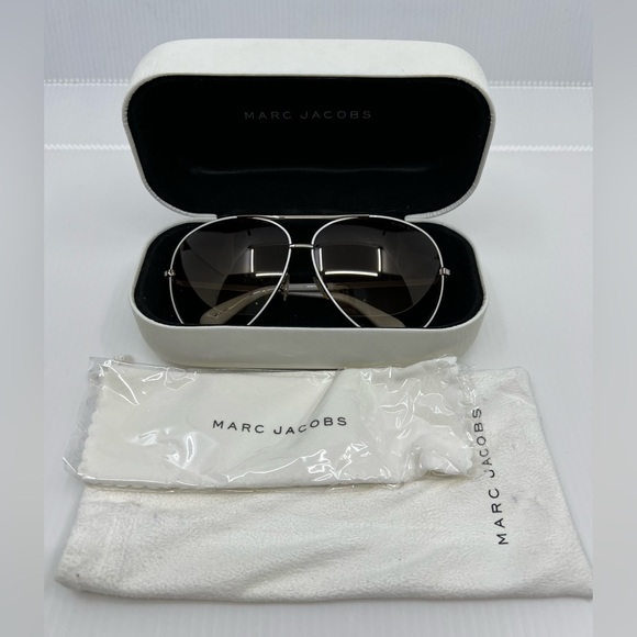 Marc By Marc Jacobs MMJ 221/S White Frameless Aviator Sunglasses - Picture 10 of 11